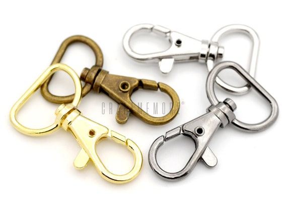 Keychain Clips, D Ring Clip Lanyard Hardware for Keychain Making, Swivel  Key