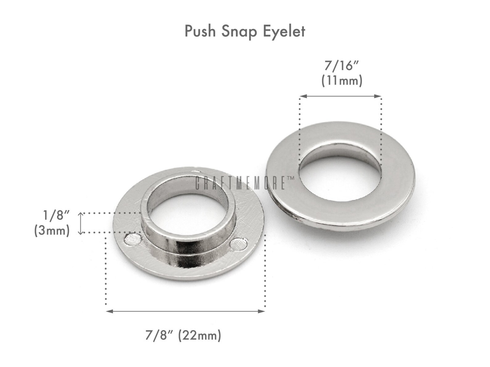 Metal Push Snap Together Grommet FLAT Surface Snap Rings Etsy Australia