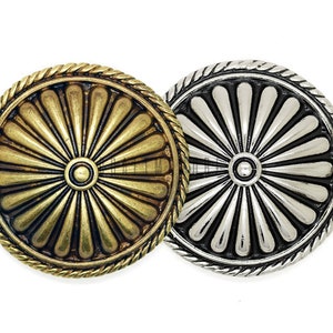 2pcs 40mm Navajo Vintage Screw Back Conchos Cowboy Western Texas Leathercraft Embellishment Buttons CHS49