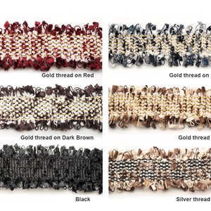 Tweed Lace Fabric Trim Ribbon Trimmings Embroidered Applique DIY Costume Sewing Craft TG-02172C