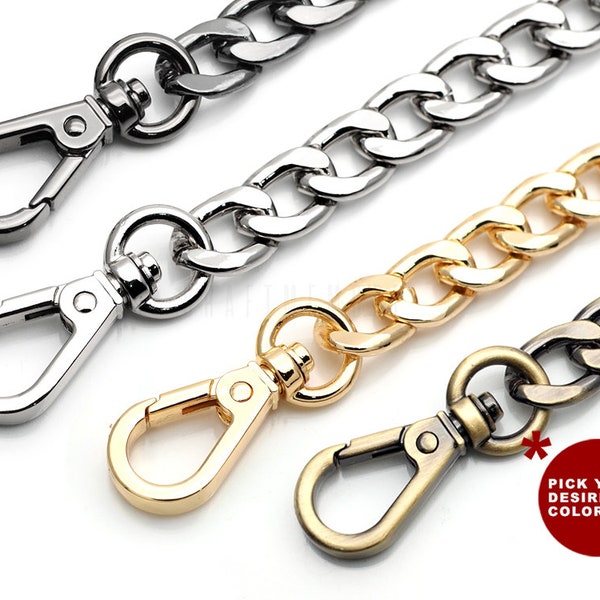 23.6 Inches (60cm) Purse Chain Strap, Aluminium Chain Handle, Shoulder Handbag Replacement Mini Pochette Accessories CH083LM