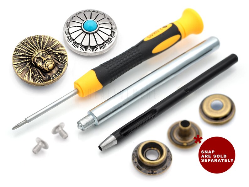 Concho Snap Setting Tool Hole Punch Cutter Screw Driver Etsy Ireland