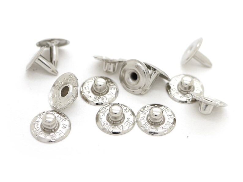 50sets 3/8inch WASHABLE Embossed Jean Denim Rivets Leather Etsy