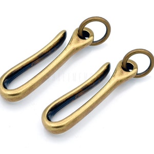 CRAFTMEMORE Japanese Fish Hook Keychain Clips - 2 Pack, Silver Zinc Alloy, For Wallets & Belts - View #5
