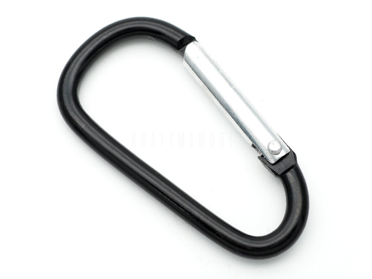 Carabiner key chain attaches to your bag or briefcase. Spring-hinge allows  easy release of the clip and quick access to keys. Carabiner key chain  mimics the look of the climber clip but