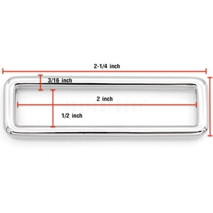 4pcs 2 Inches Rectangular Ring Metal Loop Slide Buckle Purse Craft ...