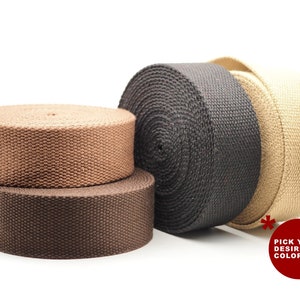 1.5 Inches Heavy Cotton Poly Webbing - Plain Weave Straps for Arts and Crafts, Luxury Bag Strap High Density Webbing JINW