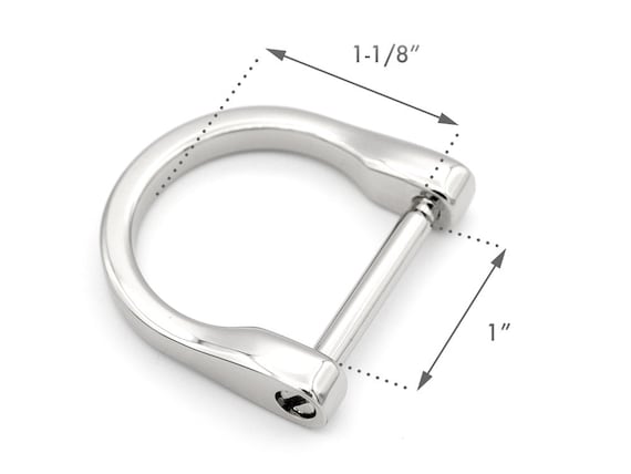 Silver Black and Gold U Shape D Rings Screw in Shackle Semicircle D Ring Luckycivia 12 Pcs D-Rings Horseshoe Shape D Ring with Small Screwdriver for DIY Leather Craft Accessories