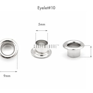 100pack Grommet Eyelet STAINLESS STEEL Multi Sizes Premium Quality Grommets Eyelets Washable for Garment image 7