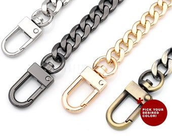 Metal Purse Chain Strap, Handbag Shoulder Crossbody Replacement