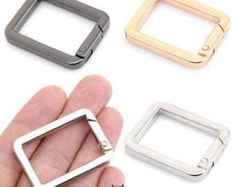 Rectangle Spring Buckles – Zinc Alloy Metal Strap Connector, 4pc