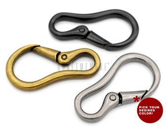 2pcs 2 Inch Carabiner Snap Hook Paracord Camping Keychain Accessories Push Gate Clips