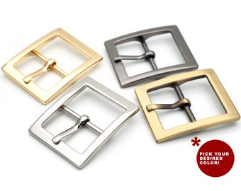 4pack 1, 1-1/4 inches Single Prong Belt Buckle Square Center Bar Buckles Purse Making Accessories SC30