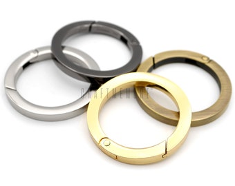 2pack Multi-size Flat Spring O-Rings Snap Clip Hardware for Keyring Purse Making SCOF