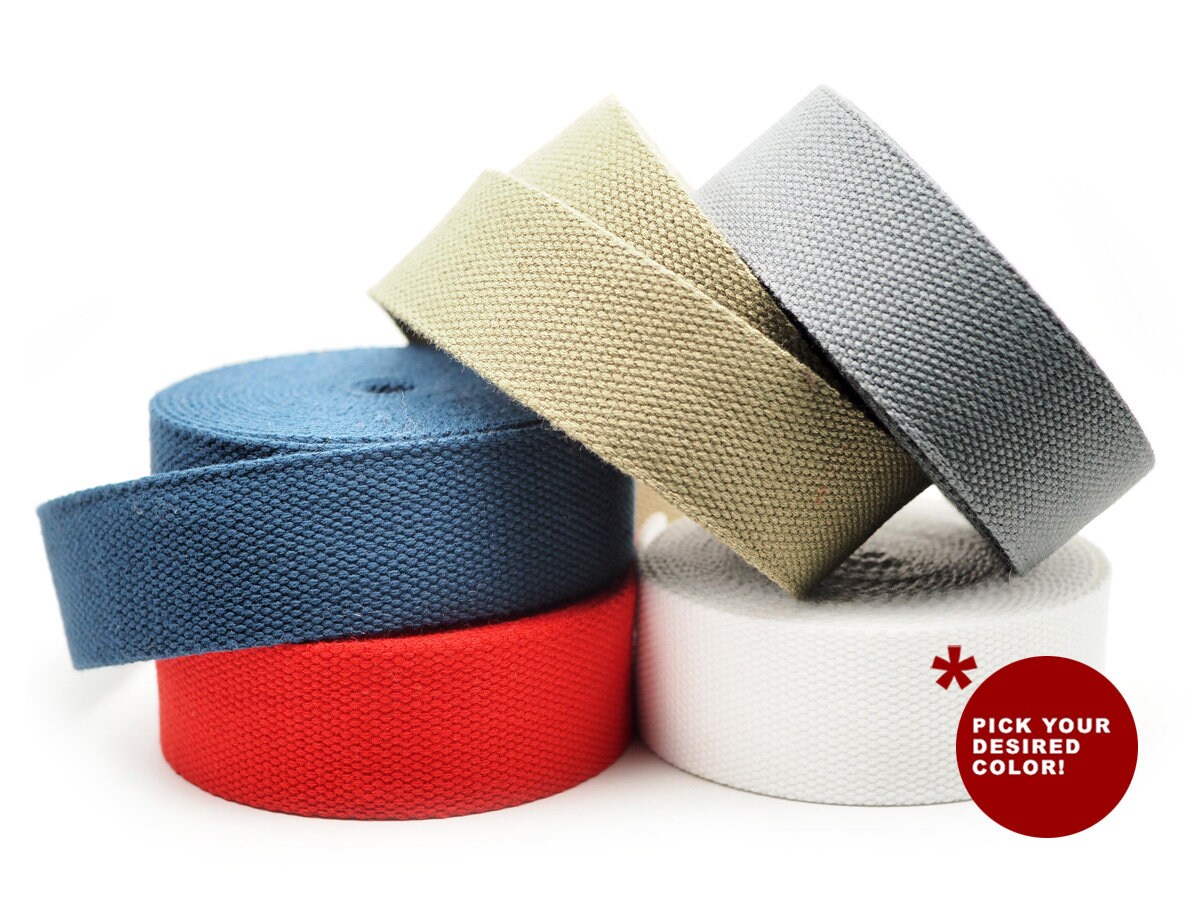 Cotton Webbing 1.5 Olive | Harts Fabric