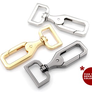 2pcs Push Gate Snap Hooks Metal Swivel Lobster Claw Clasp Purse Making Hardware VT437