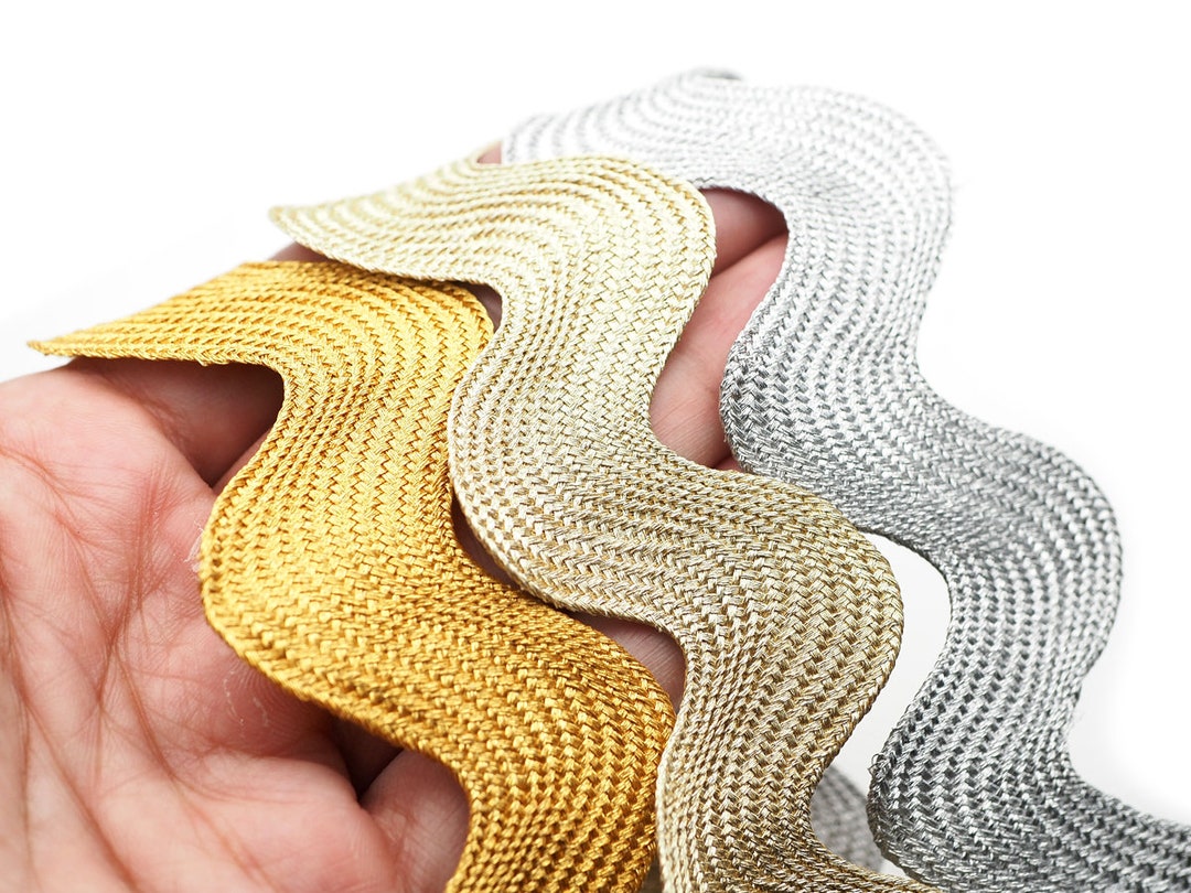Metallic Ric Rac Trim 3/4 RIC RAC Wave Metallic TRIM Crafting & Sewing projects - Etsy France