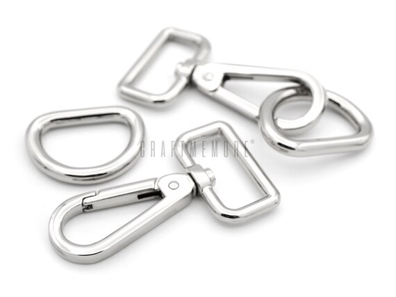 100PCS Premium Swivel Snap Hooks and D Rings, Swivel Snap Hooks