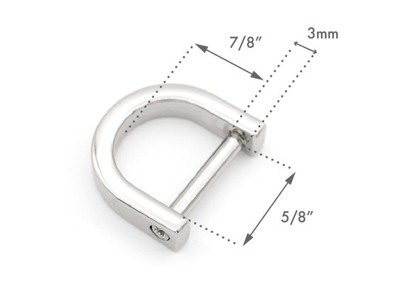 4pack 3/4 D-rings Screw in Shackle Horseshoe U Shape D Ring DIY