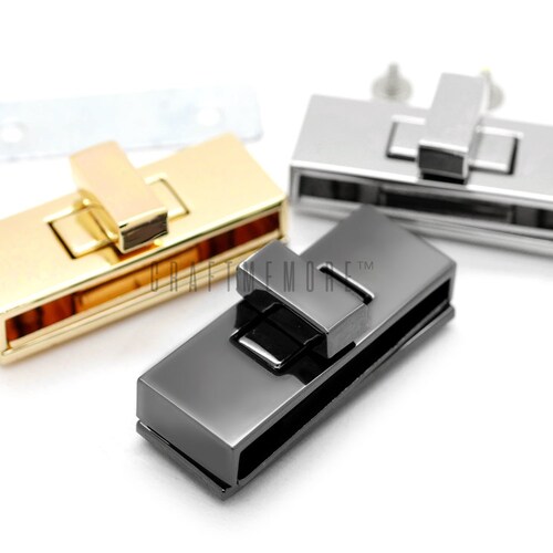 2pc 13/4 Metal Bar Twist Locks Purse Closure Clasp Etsy