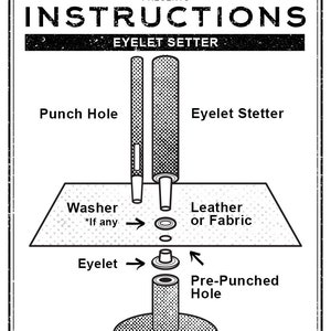 Grommet Tool Kit 2, 3, 4, 5, 7 MM Eyelet Setting Tool Grommet Setter Hole Punch Cutter & Pack of 100 Grommets Model No.2 zdjęcie 2