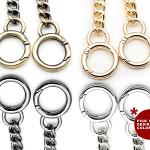 Purse Chain, Aluminium Shoulder Handbag Strap, Replacement Handle Chain, Metal Crossbody Bag Chain Strap ALM-O50