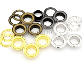 50pack 1/2" ou 5/8" Metal Grommets Eyelets avec washers pour Vinyl Banners Cuir artisanat