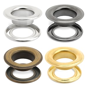 1 Inch Metal Grommets Eyelets with Washers for Curtains, Banners, Canvas (10 Sets) image 1