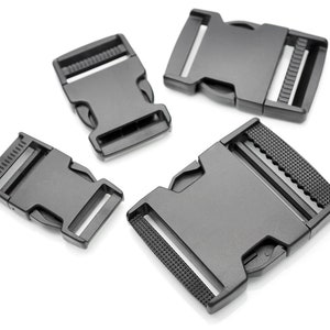 Quick Side Release Buckle Black Plastic Quality Locks for Bags Belts Paracord Fanny Packs Bracelets Collar 6 pack JINB
