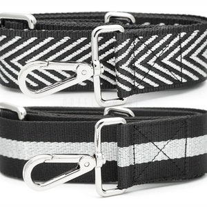 Wide Black Shoulder Strap Adjustable Bag Handle Crossbody Nylon Belt Replacement JK04-05