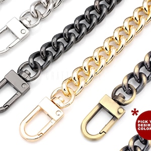 Purse Chain, Aluminium Shoulder Handbag Strap, Replacement Handle Chain, Metal Crossbody Bag Chain Strap ALM-L