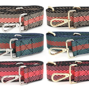 Wide Shoulder Strap Zigzag Pattern Adjustable Bag Handle Crossbody Nylon Belt Replacement JK17-19