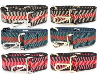 Breiter Schultergurt Zick-Zack-Muster Verstellbar Taschengriff Crossbody Nylon Gürtel Ersatz JK17-19
