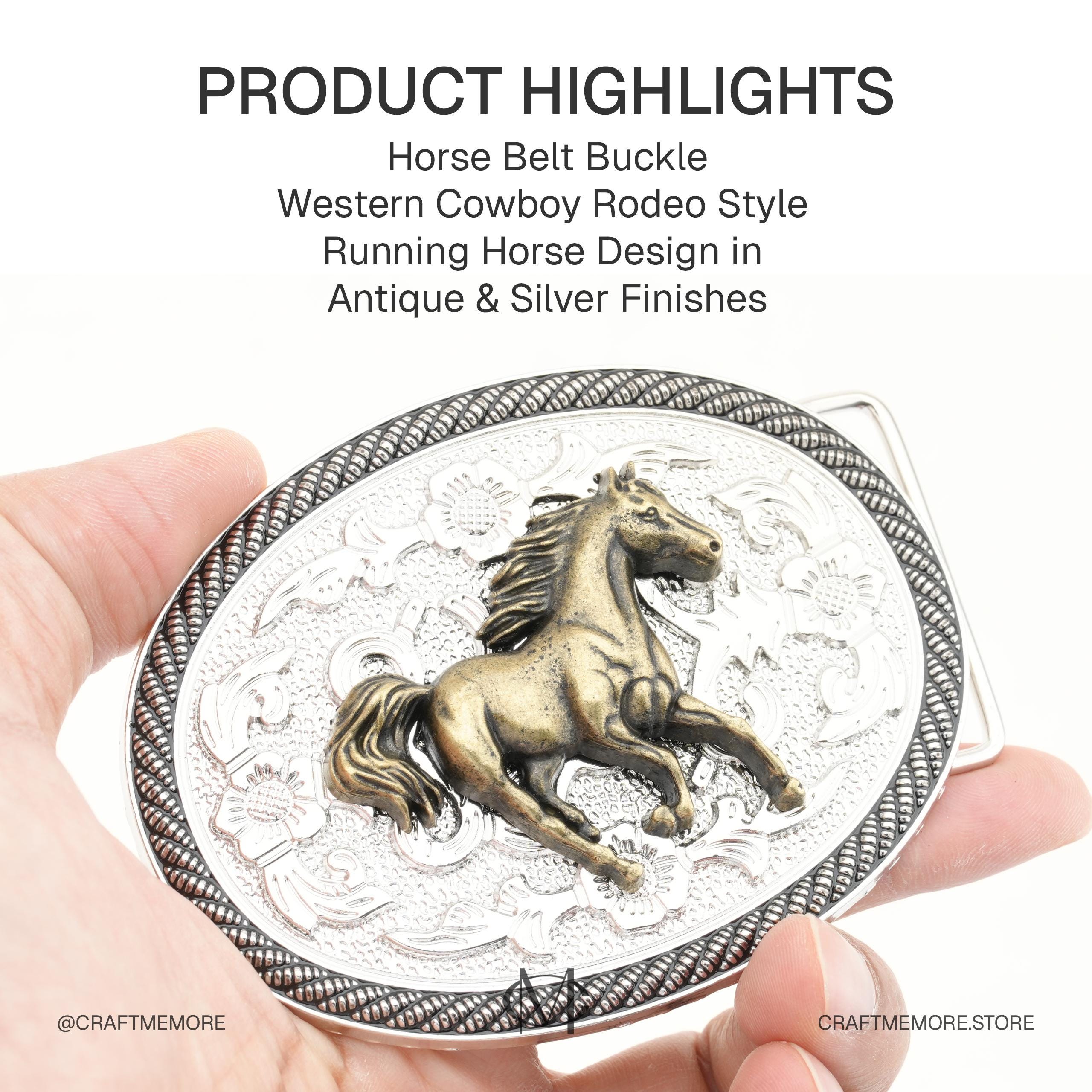 Running Horse Belt Buckle – Antique Western Cowboy Style - Etsy