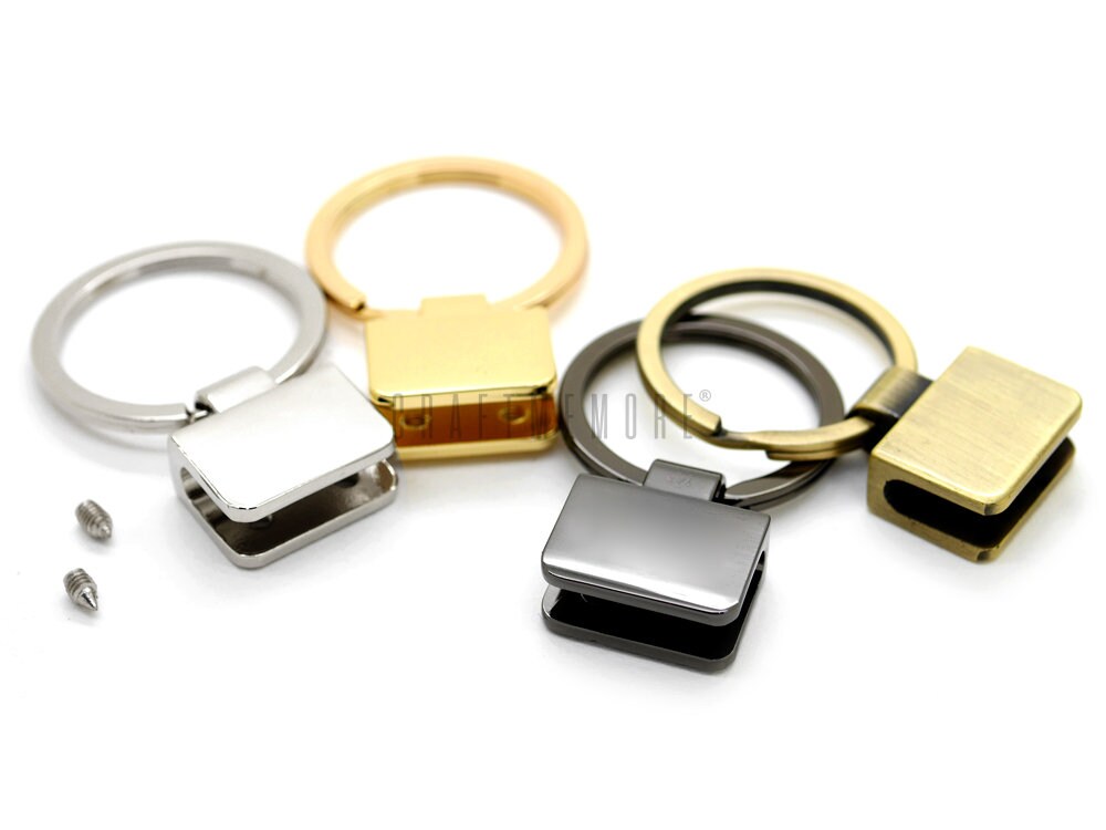 3/4 Inch Key Fob Hardware With Split Key Rings Holder Keychain Etsy