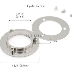4sets Screw-in Eyelet Metal Screw Together Grommets Bag Loop Handle Connector Rings Purse Accessories 21MM 25MM image 3