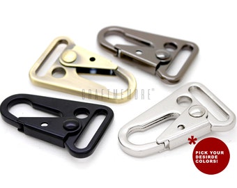 2pcs Metal Snap Hook Sling Clip Spring Gate Quick Release Carabiner Attachment Tactical Bag Accessories