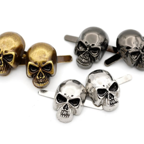 10pcs Skull Prong Studs Ghost Punk Décoration pour Bag Bracelet veste en cuir