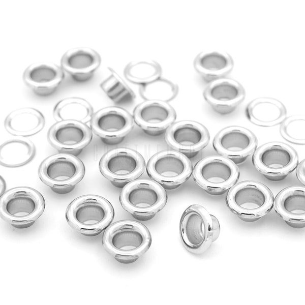 300pack Grommets Eyelets with Washers Aluminium Metal for Shoes, Bead Cores, Clothes, Leather, Canvas