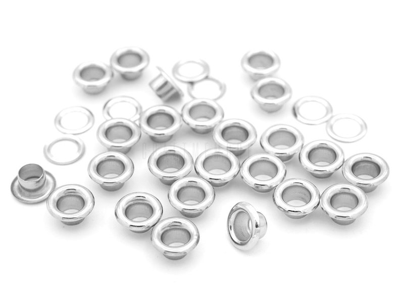 300pack Grommets Eyelets with Washers Aluminium Metal for Shoes, Bead Cores, Clothes, Leather, Canvas image 1