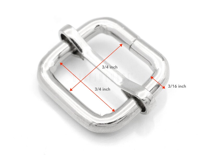 K&ouml;nnte beinhalten: Silberne Metallschnalle f&uuml;r einen Riemen oder G&uuml;rtel, mit den Ma&szlig;en 1,9 cm x 0,5 cm.