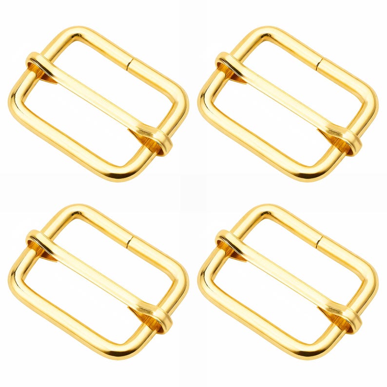 Metal Triglide Strap Adjuster 10pcs – Bag & Belt Hardware Gold