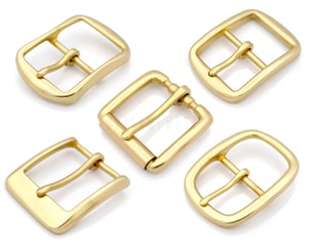 Solid Brass Belt Buckle, 1.5 inch, DIY Leather Craft Replacement