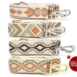 Bohemian Cotton Wide Shoulder Strap Zigzag Pattern Adjustable Bag Handle Crossbody Nylon Belt Replacement BOHO01