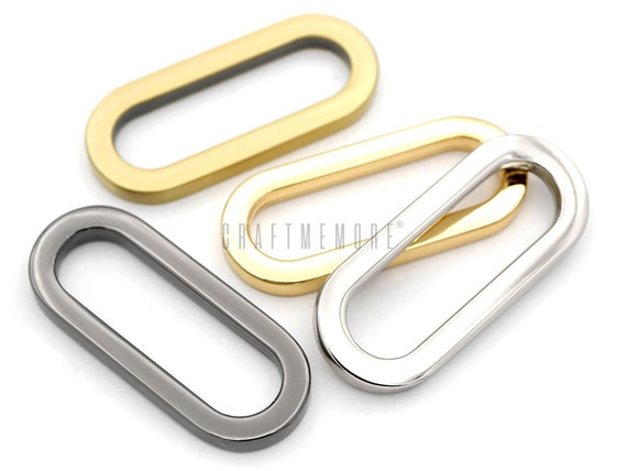 O-ring Buckle Oval Solid Brass Round DIY Luggage Leather Keychain Hardware  10pcs