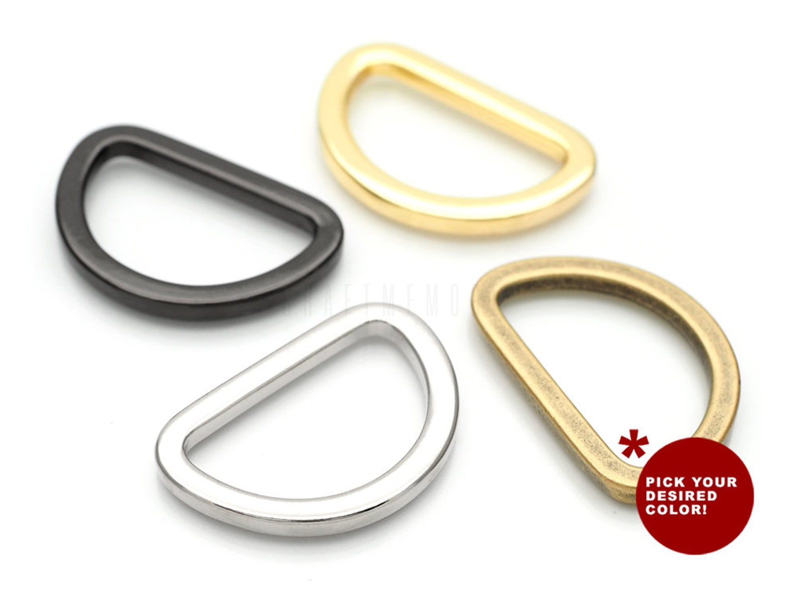 10pack 1 Flat Metal D-ring Purse Loop Flat Metal D-ring - Etsy