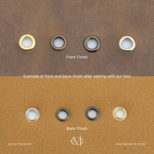 Grommet Tool Kit | 3/16", 1/4", 5/16" Eyelet Setting Tool with Hole Punch | 100 Silver Grommets image 6