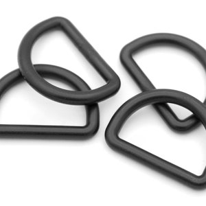 Plast D-ring Kvalitet Svarta D-ringar Ögla för Bälten Väskor Handväska Hantverk Gatustil 10 st