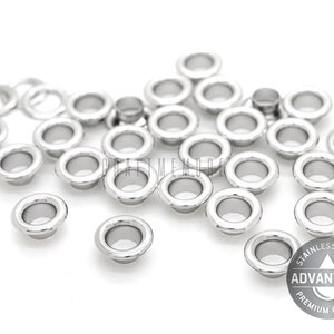 100pack Grommet Eyelet STAINLESS STEEL Multi Sizes Premium Quality Grommets Eyelets Washable for Garment 3 mm