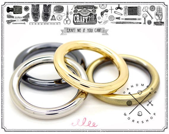25mm//1inch Internal Diameter Heavy Metal Ring Four Welded